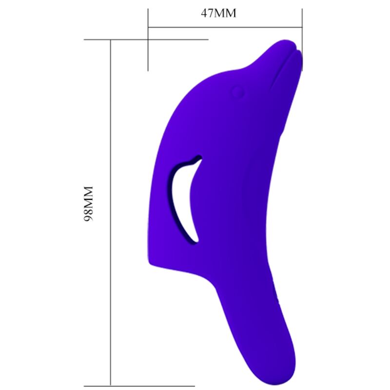 Stimolatore per dita Pretty Love Delphini Blu Scuro – Design ergonomico con silicone medico per sensazioni uniche