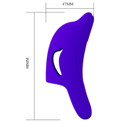 Stimolatore per dita Pretty Love Delphini Blu Scuro – Design ergonomico con silicone medico per sensazioni uniche