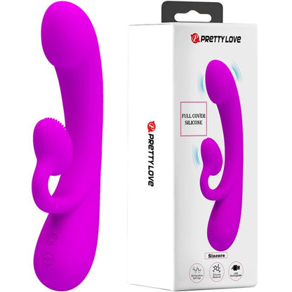 PRETTY LOVE - SINCERE SILICONE CLITORIS VIBRATOR AND SUCKER PURPLE