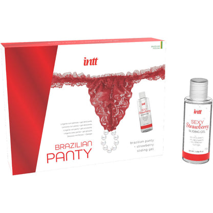 Comprar INTT Panty Brasileño Rojo Con Perlas – Lencería Delicada Para Una Experiencia Sofisticada-Noxtic