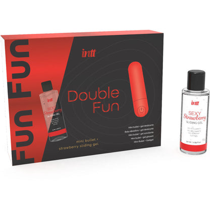 Comprar INTT Double Fun Kit – Vibradora Con Gel De Masaje Sabor Fresa Para Placer Compartido-Noxtic