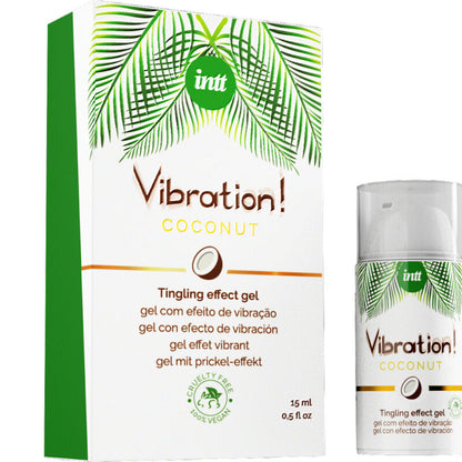 INTT Vibration Gel Potente Gel Stimolante Vegano - Gel al Dolce Profumo di Cocco per Sensazioni Uniche
