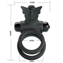 Comprar Pretty Love Doble Anillo Vibrador Negro – Innovador Juguete Con Estimulador Para Placer Compartido-Noxtic