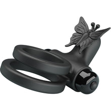 Comprar Pretty Love Doble Anillo Vibrador Negro – Innovador Juguete Con Estimulador Para Placer Compartido-Noxtic