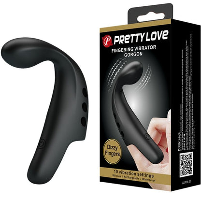 Pretty Love Gorgon Black Vibrating Thimble – Vibratore ricaricabile dal design compatto e potente