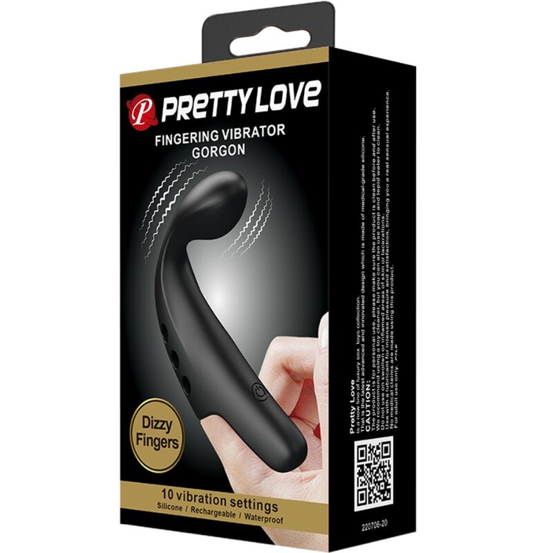 Pretty Love Gorgon Black Vibrating Thimble – Vibratore ricaricabile dal design compatto e potente