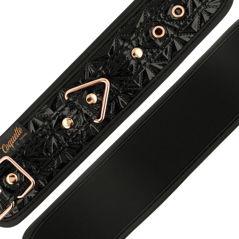 COQUETTE CHIC DESIRE - BLACK EDITION NEOPRENE-LINED HANDCUFFS