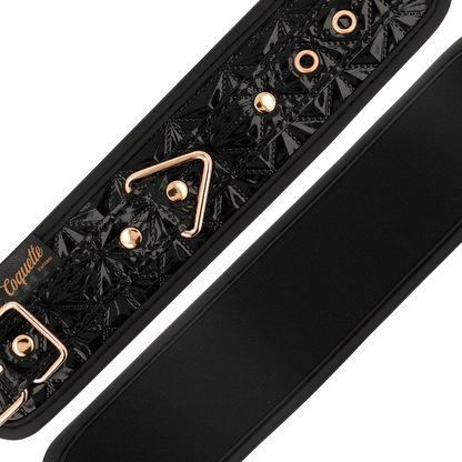 COQUETTE CHIC DESIRE - BLACK EDITION NEOPRENE-LINED HANDCUFFS