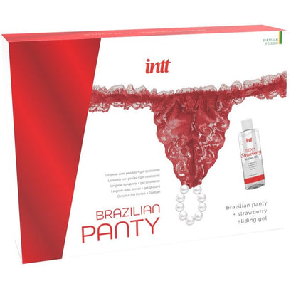 Comprar INTT Panty Brasileño Rojo Con Perlas – Lencería Delicada Para Una Experiencia Sofisticada-Noxtic