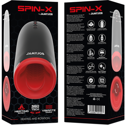 JAMYJOB - SPIN-X MASTURBATOR WITH ROTATION AND HEAT FUNCTION