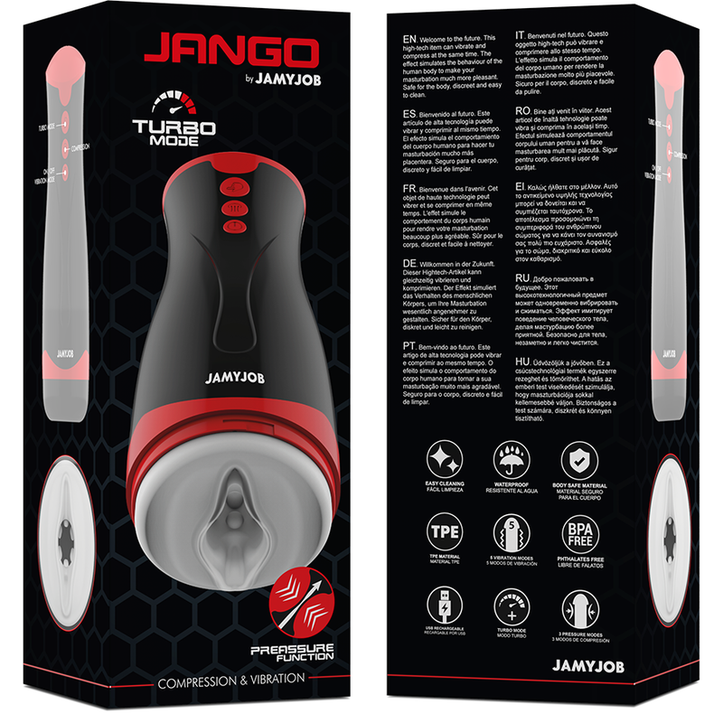 Comprar JAMYJOB JANGO Masturbador Con Comprensión Y Vibración – Experiencia Personalizada Para Placer Único-Noxtic