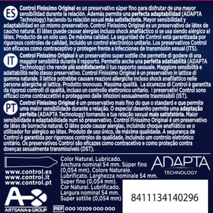 Preservativi CONTROL Finissimo confezione da 3 – Sensibilità estrema con spessore ultra sottile