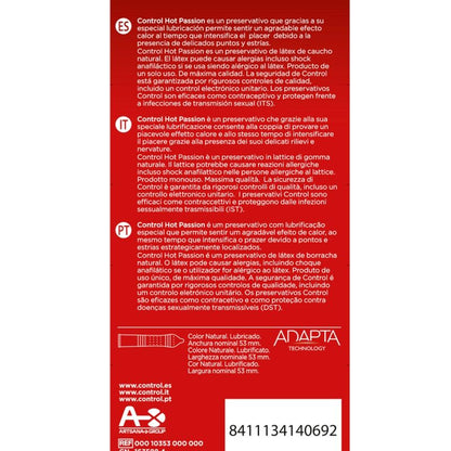 Comprar CONTROL Hot Passion Preservativos Efecto Calor 10 Unidades – Preservativos Con Efecto Calor Para Intensificar Sensaciones-PRESERVATIVOS-Noxtic