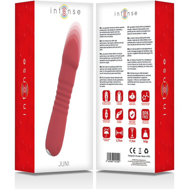 INTENSE Juni Up & Down Rojo – Vibrador Con 10 Modos De Vibración Para Placer Personalizado