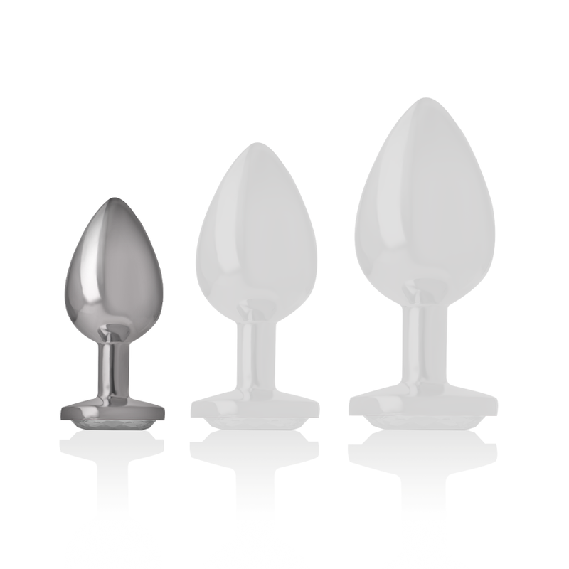 INTENSE Plug Anal Metal Aluminio Corazón Blanco Talla S – Diseño Glamuroso Para Placer Elegante