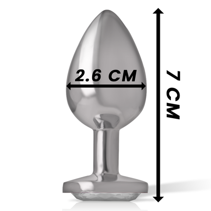 Comprar INTENSE Plug Anal Metal Aluminio Corazón Blanco Talla S – Diseño Glamuroso Para Placer Elegante-Noxtic