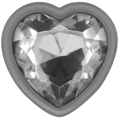 Comprar INTENSE Plug Anal Metal Blanco Corazón Talla M – Diseño Glamuroso Para Placer Elegante-Noxtic