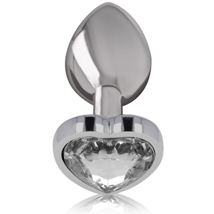Comprar INTENSE Plug Anal Metal Blanco Corazón Talla M – Diseño Glamuroso Para Placer Elegante-Noxtic