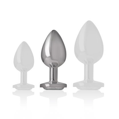 Comprar INTENSE Plug Anal Metal Blanco Corazón Talla M – Diseño Glamuroso Para Placer Elegante-Noxtic