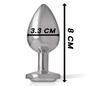 Comprar INTENSE Plug Anal Metal Blanco Corazón Talla M – Diseño Glamuroso Para Placer Elegante-Noxtic