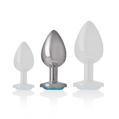 Comprar INTENSE Plug Anal Metal Aluminio Corazón Azul Talla M – Diseño Elegante Para Placer Intimo Con Estilo-Noxtic