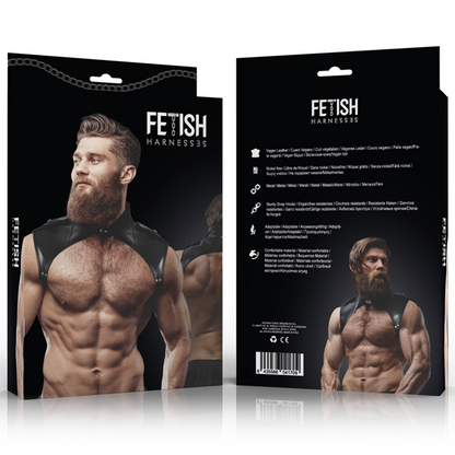 FETISH SUBMISSIVE ATTITUDE - BRIGADE HARNESS ADJUSTABLE ECO-LEATHER NECK MEN