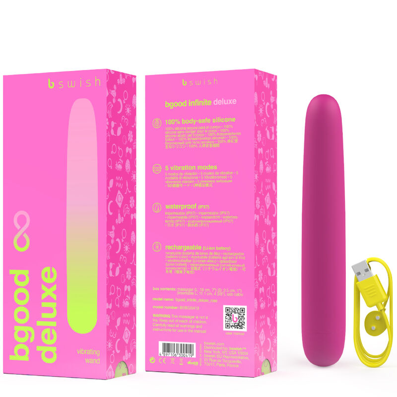 B SWISH Bgood Infinite Deluxe – Vibrador Recargable De Silicona Para Placer Con Estilo