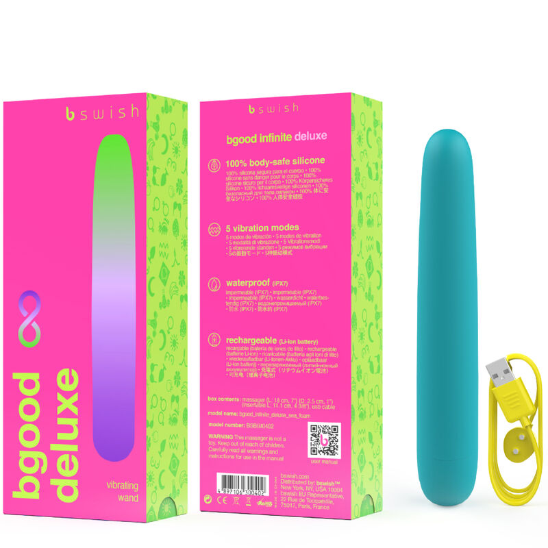 B SWISH Bgood Infinite Deluxe – Vibrador Recargable Con Diseño Moderno Y Silicona Suave