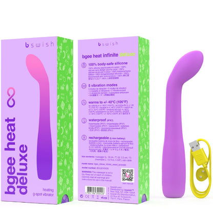 B SWISH BGEE Heat Infinite Deluxe – Vibrador Recargable De Silicona Con Diseño Elegante