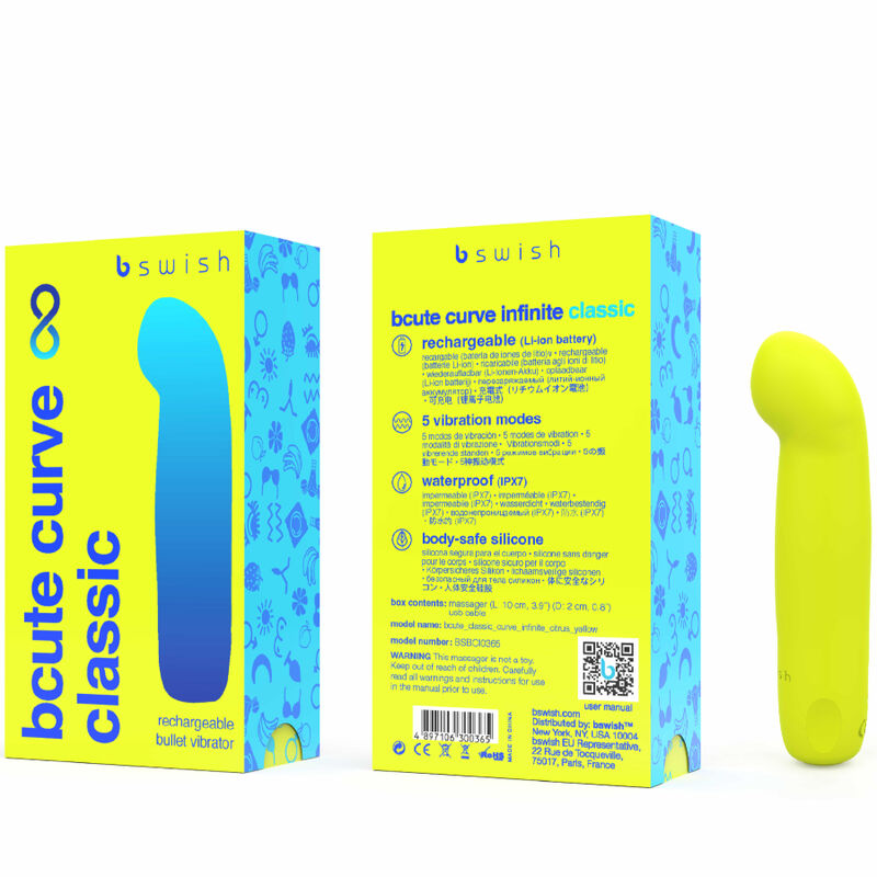 B SWISH Bcute Curve Infinite Classic – Vibrador Recargable Con Diseño Ergonómico De Silicona