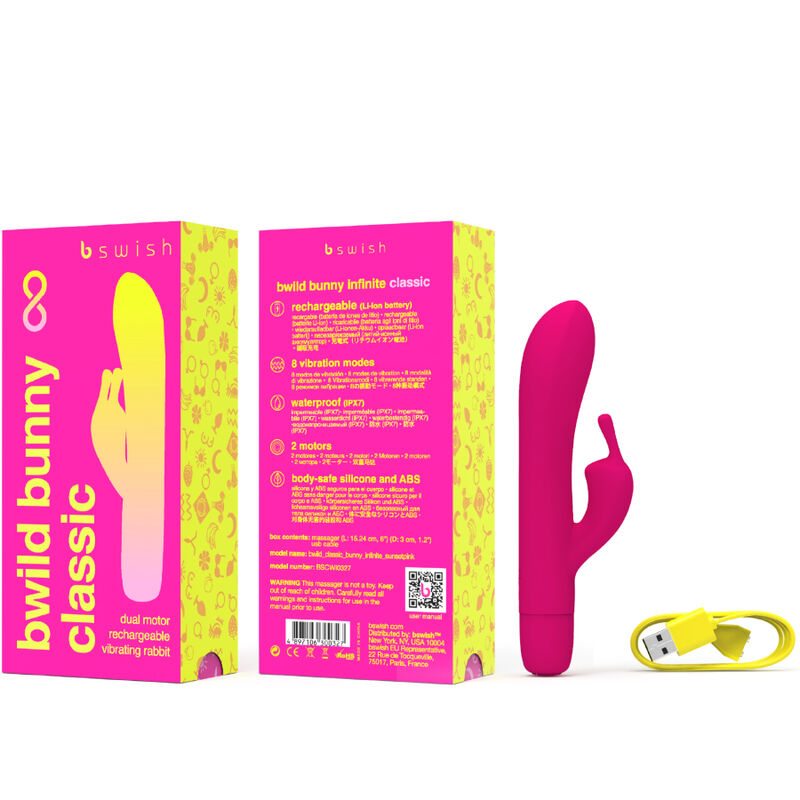B SWISH Bwild Bunny Infinite Classic – Vibrador Recargable Con Doble Motor Y Ocho Niveles De Intensidad