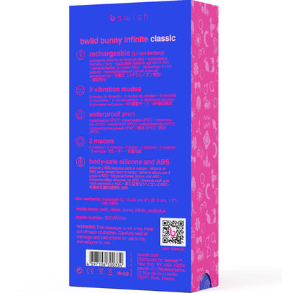 B SWISH Bwild Bunny Infinite Classic – Vibrador Recargable De Silicona Con Diseño Ergonómico