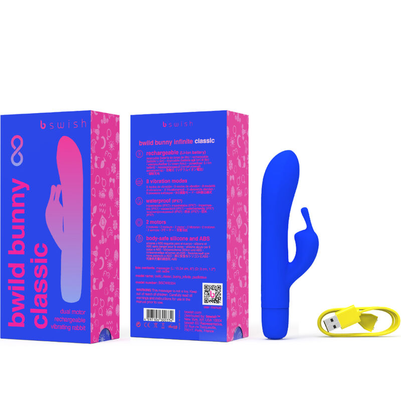 B SWISH Bwild Bunny Infinite Classic – Vibrador Recargable De Silicona Con Diseño Ergonómico