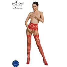 Comprar PASSION Eco Collection Bodystocking Eco S009 Rojo – Diseño Elegante Con Materiales Sostenibles-Noxtic