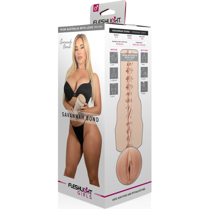 Fleshlight Girls Savannah Bond – Juguete Erótico Con Textura Interna Innovadora