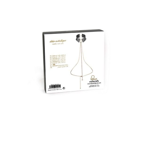 Comprar BIJOUX Désir Métallique Collar Metálico Negro – Accesorio Elegante Con Diseño Ajustable y Versátil-Noxtic