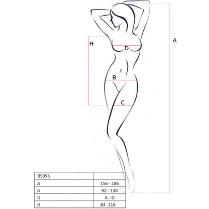 PASSION Bodystocking Nero Taglia Unica – Design Elegante che Mette in Evidenza la Tua Silhouette