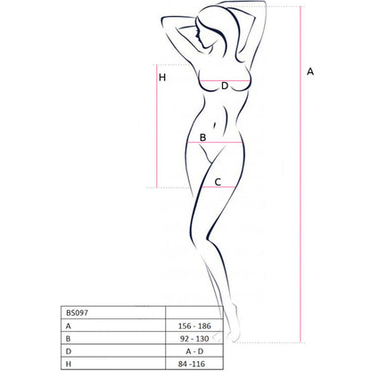 PASSION BS097 Bodystocking Nero Taglia Unica – Design Elegante con Comfort Superiore