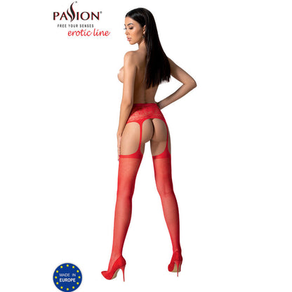 PASSION S028 Medias Con Ligueros Negros Talla Única – Elegancia Y Comodidad Para Tu Estilo