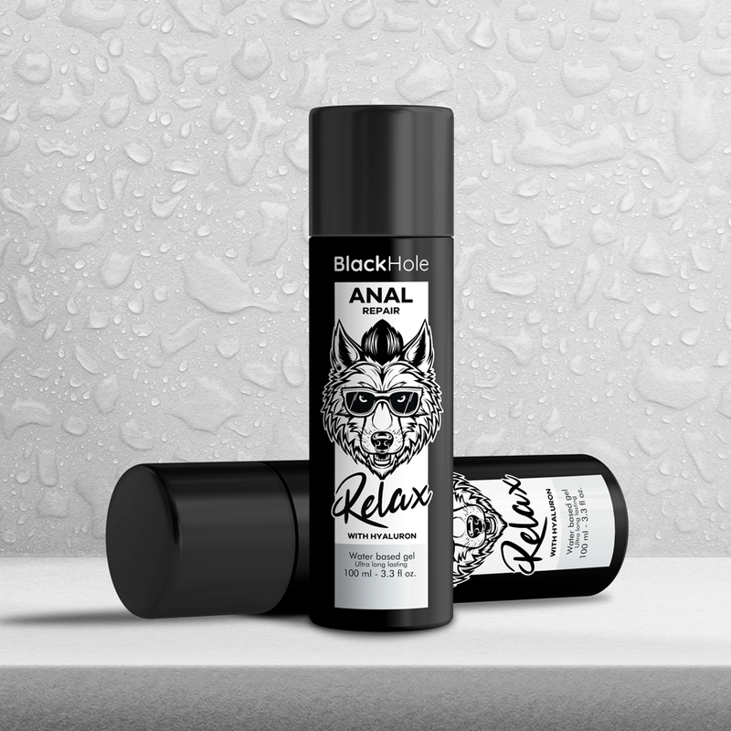 BLACK HOLE Lubricante Anal Base Agua Relax Con Hyaluron 100 ML – Hidratación Profunda Para Mayor Comodidad