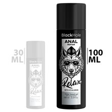 BLACK HOLE Relax Lubrificante Anale a Base d'Acqua con Acido Ialuronico 100 ML – Idratazione Profonda per un Maggiore Comfort