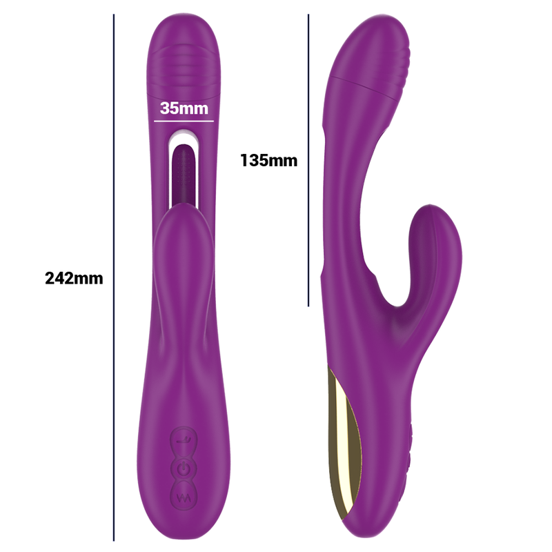 INTENSE Apolo Vibrador Multifunción Morado – Recargable Con 7 Modos De Vibración Y Diseño Elegante