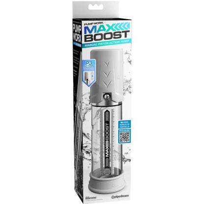 PUMP WORX - MAX BOOST ERECTION PUMP WHITE