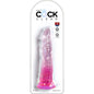 KING COCK - CLEAR PENE REALÍSTICO 19.7 CM ROSA