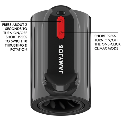 JAMYJOB Vortex Turbo – Masajeador Con Empuje Y Rotación 360 Para Placer Único