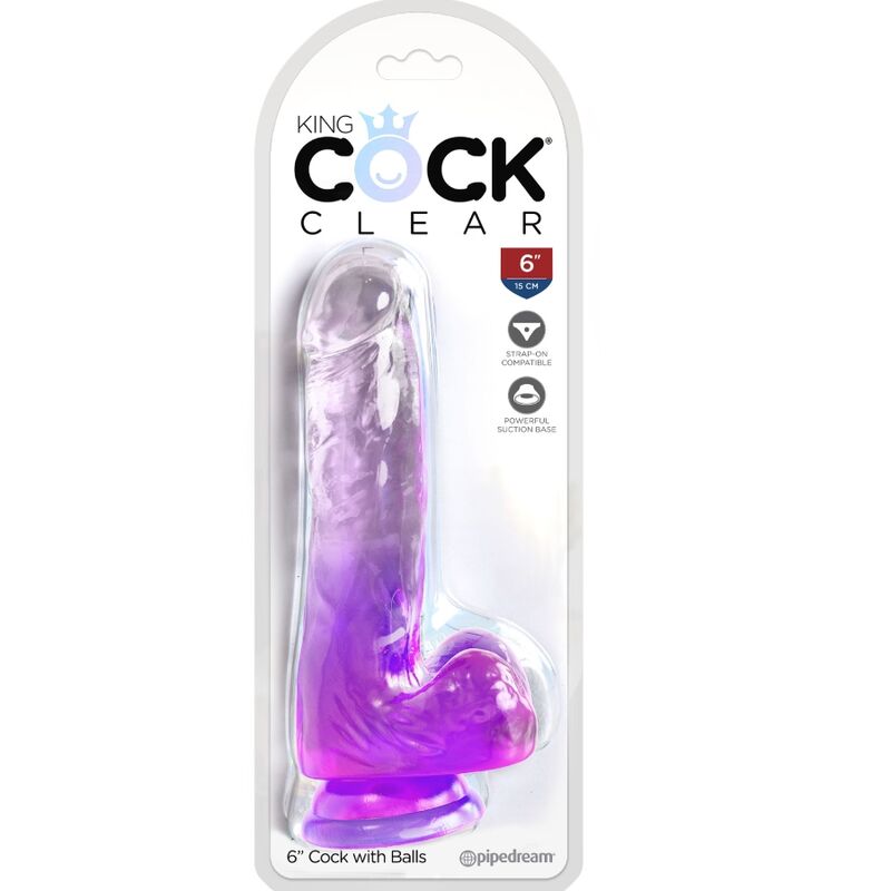 KING COCK Pene Realistico Trasparente 13,5 cm – Design Ergonomico per il Piacere Sensoriale