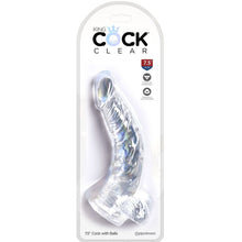 Comprar KING COCK Consolador Curvado Transparente 16.5 cm – Diseño Realista Con Material Seguro Para Placer Sensual-Noxtic
