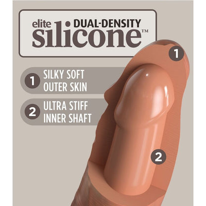 Comprar KING COCK Elite Dildo Realista Caramelo – Silicona de Doble Densidad Para Experiencia Auténtica-Noxtic