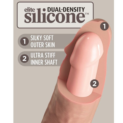 KING COCK - ELITE REALISTIC VIBRATOR &amp; SILICONE DILDO 15.2 CM