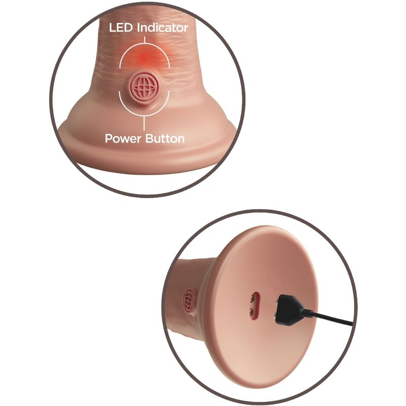 KING COCK - ELITE REALISTIC VIBRATOR &amp; SILICONE DILDO 15.2 CM